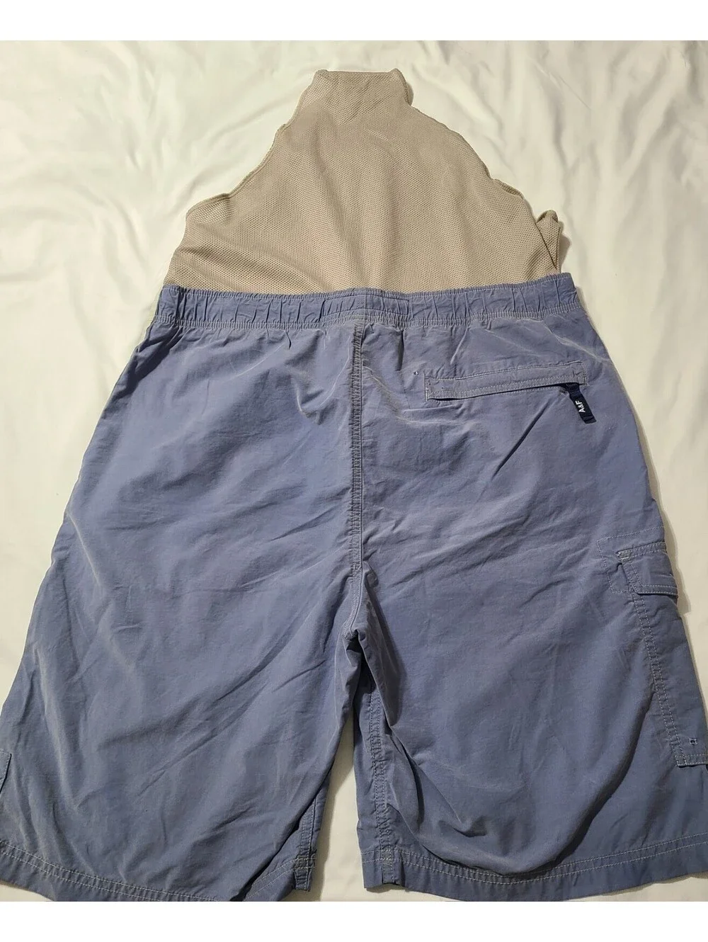 Abercrombie & Fitch Cargo Board Shorts Mens Size Large Blue Drawstring Swim Surf